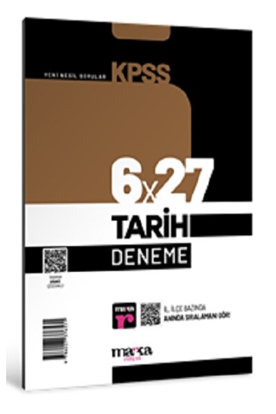 Marka Yayınları 2026 KPSS Tarih 6x27 Deneme Tamamı Video Çözümlü Kitabı Marka...