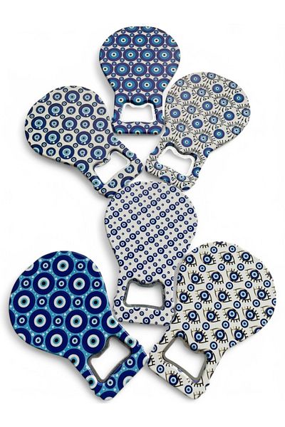 GALATA GIFT Evil Eye Bead Magnet Six (6 Pieces) for Bottles, Soda, Soda Opener Refrigerator