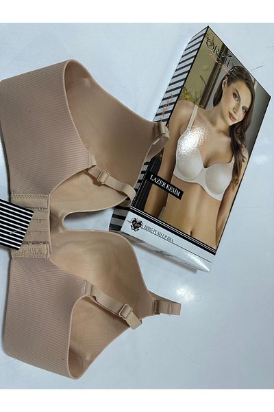 Orkide 8885 Laser Cut Concealed Underwire Seamless Half-Supporting Striped Single-Bra