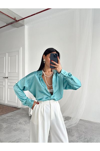 mydukkan.co Cămașă oversize din satin