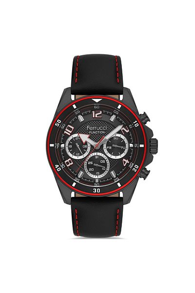Ferrucci Fer.03465K.01 Leather Cord Men's Wristwatch