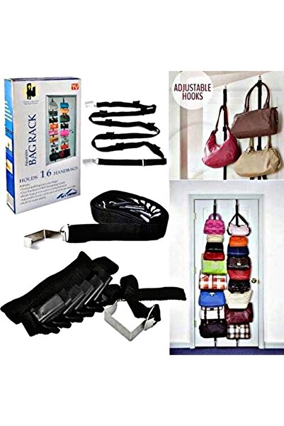 AS SEEN ON TV حامل منظم للحقائب قابل للتعديل يتسع لـ 16 حقيبة وقبعات وقبعات ل...