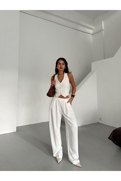 mydukkan.co Pleated Wide Leg Trousers
