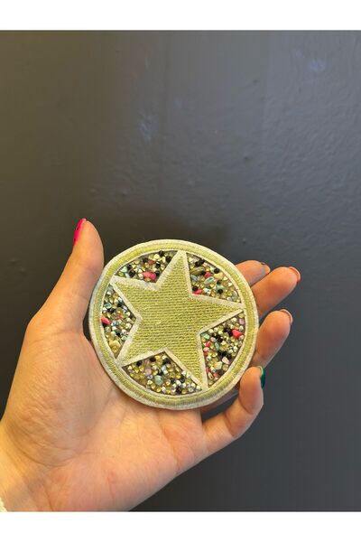 Gönülden Tasarım Diametru 9 CM STEAU DE PIATRĂ COLORĂ ALESTĂȚIȚĂ CU FIER