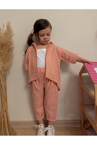 ALPİDS Rope Strap Stone Muslin Girl's Set