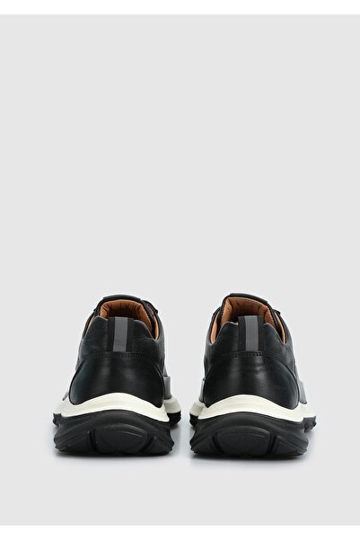 Provoq Black Leather Men's Sneakers