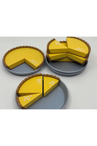 KEMX Montessori Matematik Geometri Oyunu Pasta Dilimi Açılar Zihinsel Gelişim...