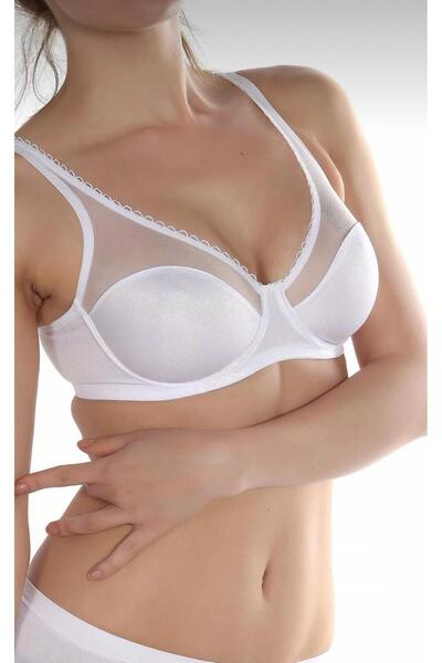 femmefinesse Underwire Tulle Detailed Minimizer Support Bra New Season