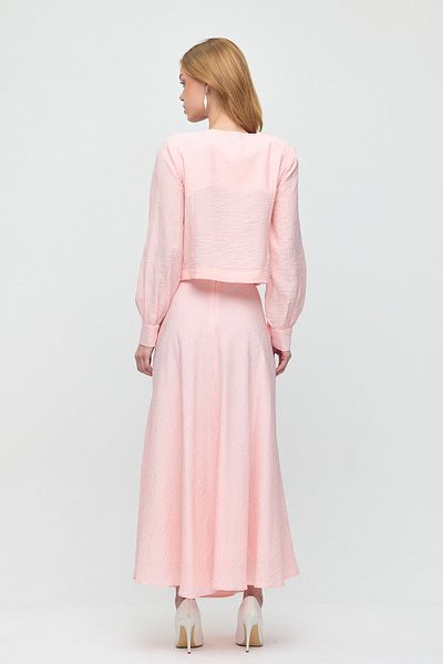 Butik Γυναικείο Σετ Παλτό με Λεπτομέρεια Πούδρα με Φούστα