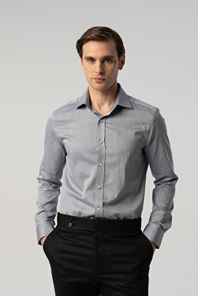 Score Michail Slim Fit Classic Gray Shirt 4003-56