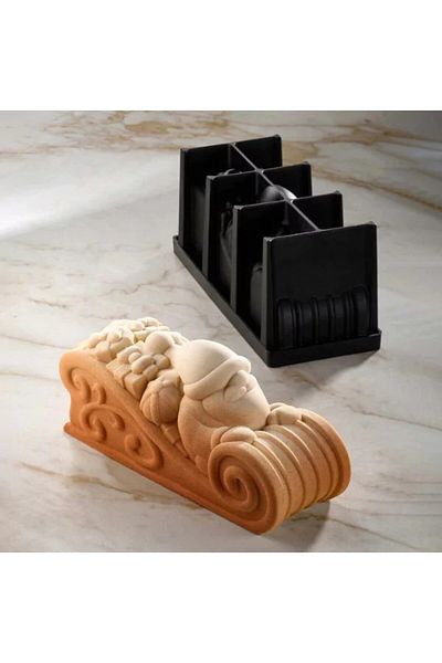 La Pavoni Formă de silicon cu sania lui Moș Crăciun, Pavocake Wish, 250×80×110h Mm