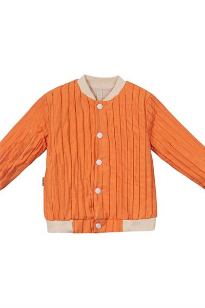 Motebarn Wear Оранжево унисекс ватирано яке с копчета
