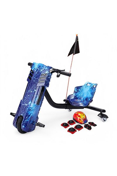 IQTENA Drifting Electric Scooter Big Electric Drift Scooter 36V for Kids - With Helmet Pad Set