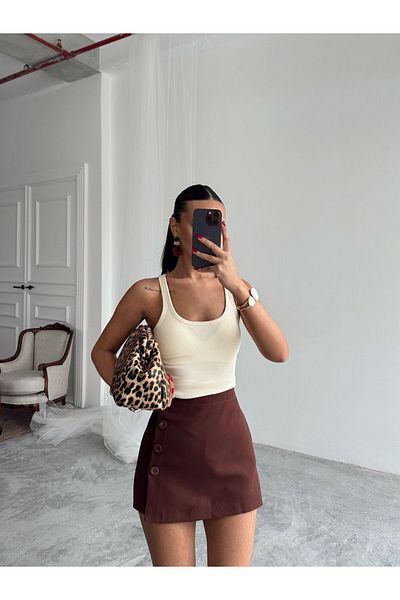 mydukkan.co Φούστα με πλαϊνό κουμπί
