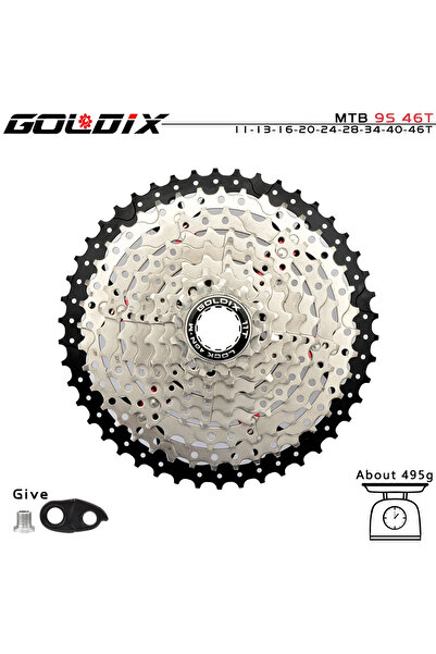 Choice1 9S 11-46T silver GOLDIX MTB Cassette K7 8/9/10/11/12 Speed 36/40/42/4...