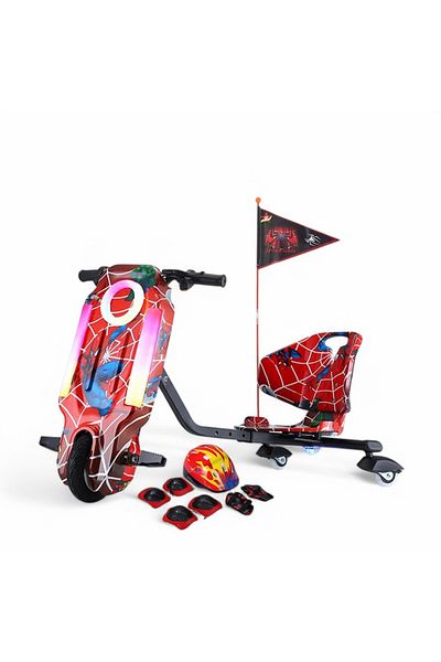 IQTENA Drifting Electric Scooter Big Electric Drift Scooter 36V for Kids - With Helmet Pad Set