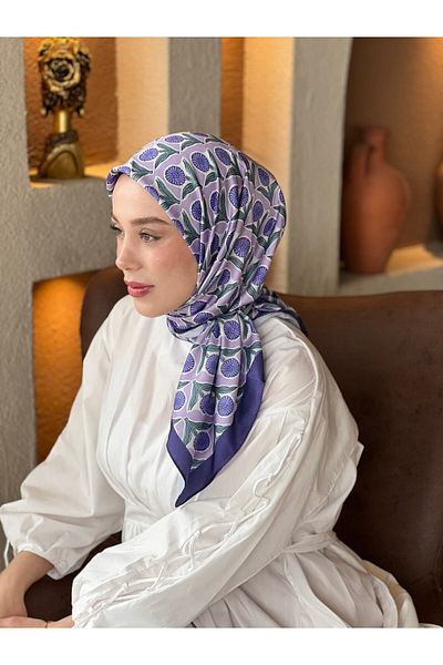 Modakaşmir Daisy Pattern Tanca Silky Scarf