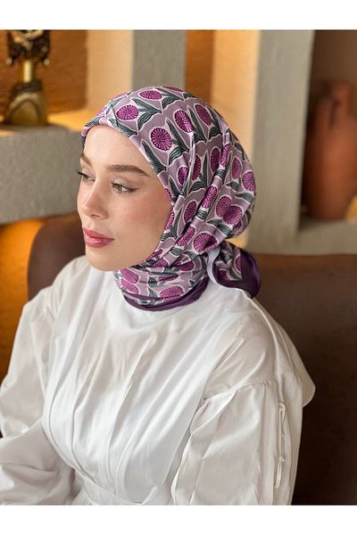 Modakaşmir Daisy Pattern Tanca Silky Scarf