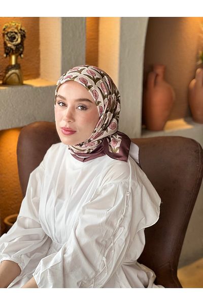 Modakaşmir Daisy Pattern Tanca Silky Scarf