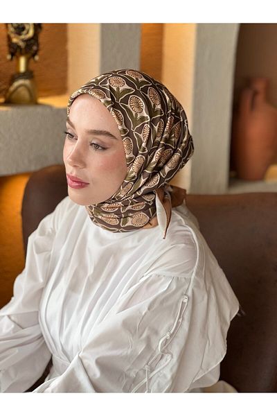 Modakaşmir Daisy Pattern Tanca Silky Scarf