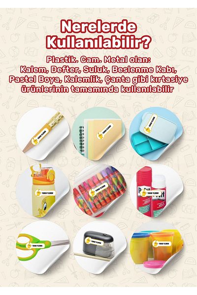 alışveriş kurdu School Label Pen Label Notebook Label Custom Name Writable Label Pikachu Themed 183 Pieces