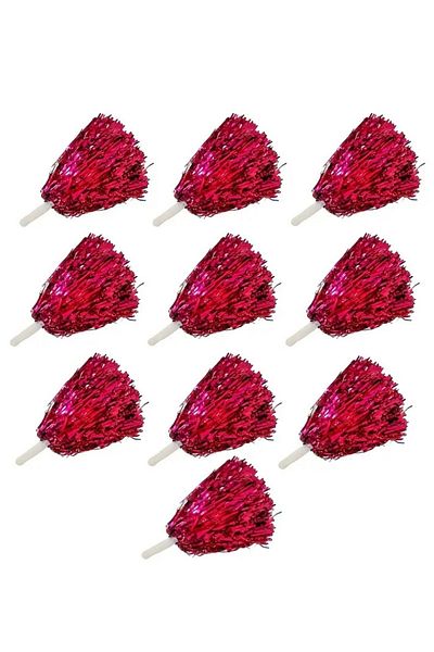 UĞURDAN 10 Pairs Red Pompom Set - Cheerleading Demonstration Pompom - April 23 Pompom