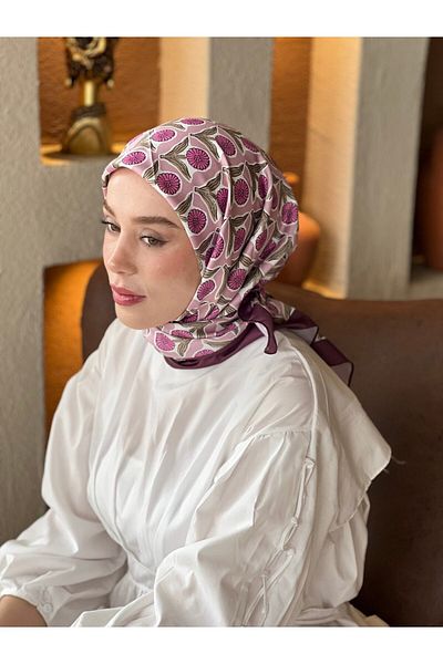 Modakaşmir Daisy Pattern Tanca Silky Scarf