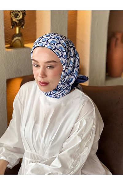Modakaşmir Carnation Pattern Tanca Silky Scarf