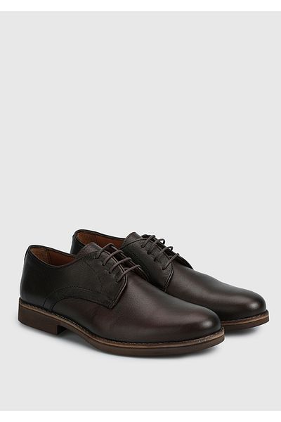 Provoq Men's Brown Leather Shoes
