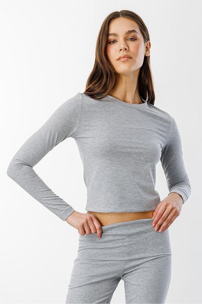 GENIUS STORE Long Sleeve Short Women's Blouse Long Fitted Longsleeve-Bluez