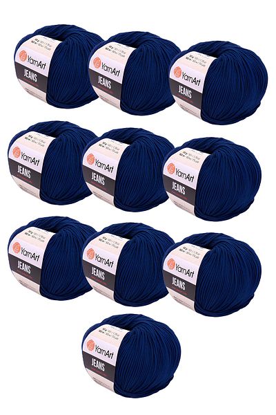 Yarnart 10 X Jeans 54 10'lu Πακέτο Amigurimi Μωρού Νήμα Jeans 10 τεμάχια