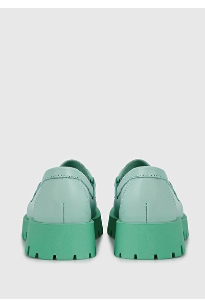 Provoq Green Leather Women's Shoes