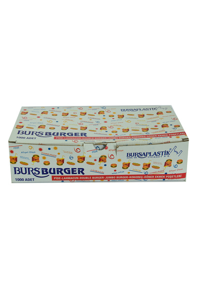 LokmanAVM Bursburger Pide Lahmacun Burger Koko-reç Döner Ekmek Hışır Poşeti 1...
