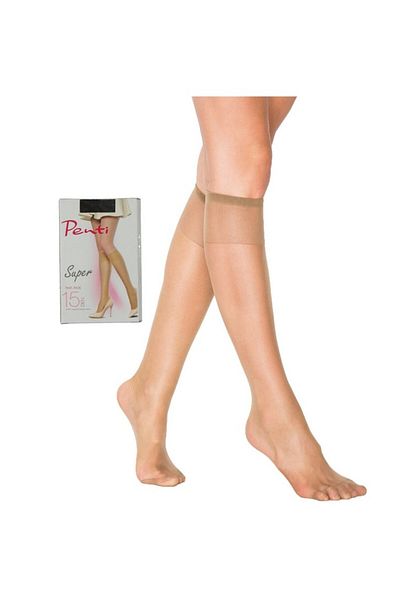 Penti 2 Pieces Super Matte Below Knee Thin 15' Matte Trouser Socks 86 Mink
