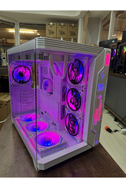 alltech 7 Argb Anime Karakterli Fanlı Pc Kasası 850w 80 Plus Bronze Powerli 360mm Sıvı Soğutmalı Beyaz