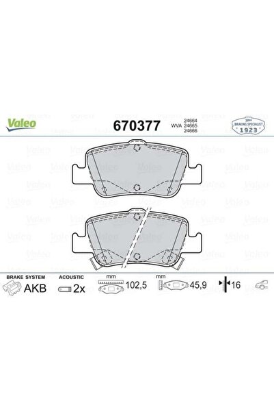 Arka Fren Balata Aurıs Corolla 1.33l 1.6l 1nr-fe 1zr-fae Nre180 Zre181 Zre185 12- 1.4l 1nd-f Uyumlu