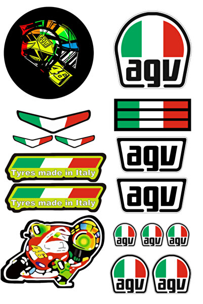 Limitless Design AGV STİCKER SETİ MOTORSİKLET KASK