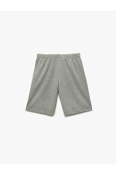 Koton New Season Printed Shorts with Tie Waist and Pocket Detail