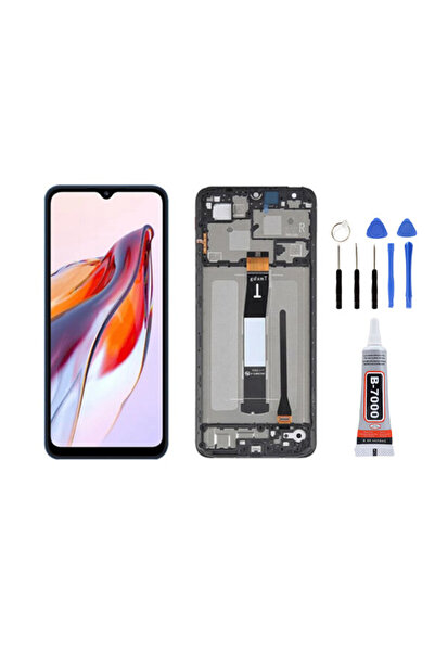 Yedcom Redmi 12C Çıtalı Ekran Dokunmatik Lcd Ekran Ön Panel Yapıştırıcı Ve Kit