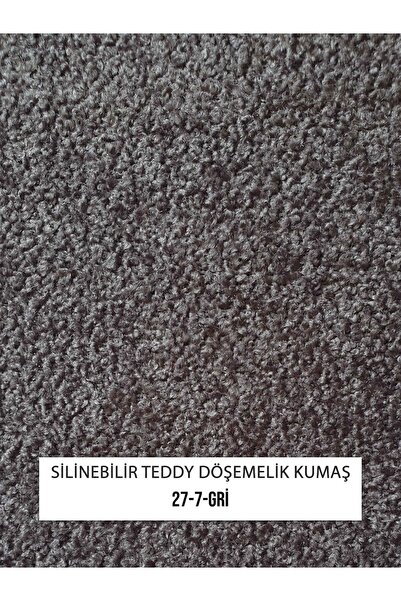 B'Dekor Döşemelik Buklet Teddy Kumaşı- Gri (KOLTUK, SANDALYE, BERJER, PUF İÇİN KILIF-SİLİNEBİLİR)