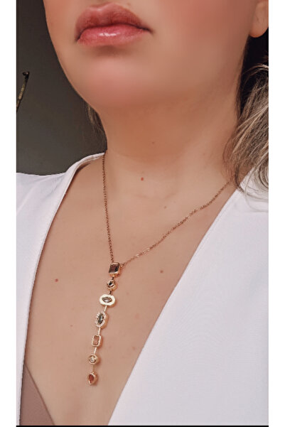 bellss accessory Colorful Stone Y Model Necklace
