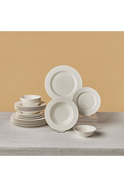 Karaca New Dome Tafelservice für 6 Personen, 24-teilig, Wei