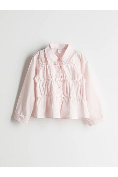 LC Waikiki Lcw Kids Pink Poplin Girl's Shirt and Shorts 2-Pack