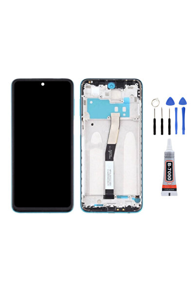 Yedcom Redmi Note 9S Çıtalı Mavi Ekran Dokunmatik Lcd Ekran Ön Panel Yapıştır...