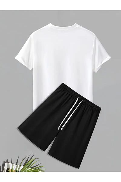 Minikelya Brooklyn Letters Printed Men's 2-Piece Fashion Set