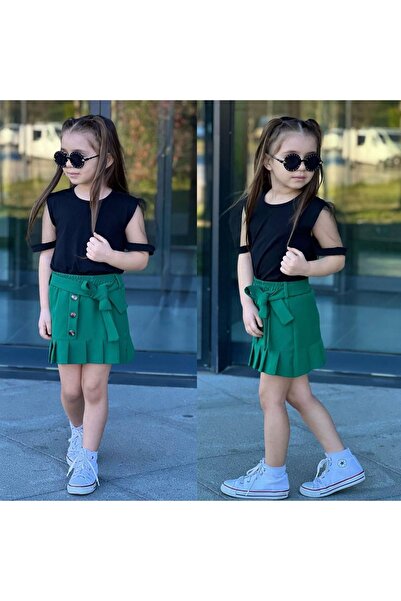 Yağmur Giyim Сукня з плісированою спідницею та тюлевими рукавами для дівчаток...