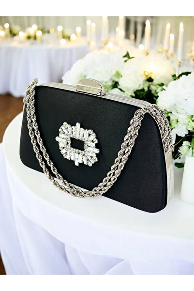 Wedding Fashion Design special, culoare neagră, mâner cu lanț din satin, mâne...