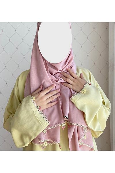 Nimet Abla Butik Hand Embroidered Prayer Robe Suit