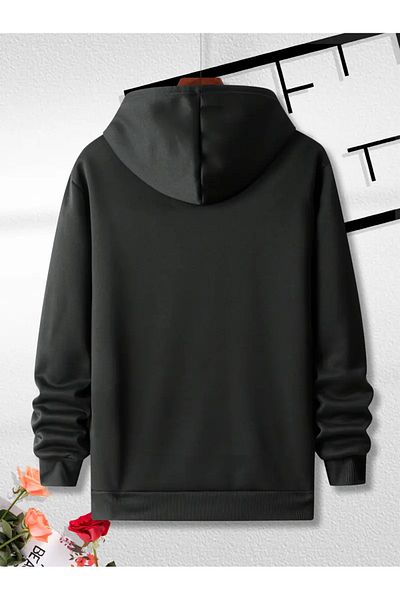 Minikelya New York Printed Men's Comfortable Hooded Tracksuit Set - Geometric Print