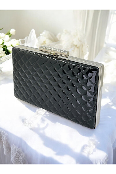 Generic Brand 2026 Trend Black Luxury Patent Leather Quilted Patterned Women'...